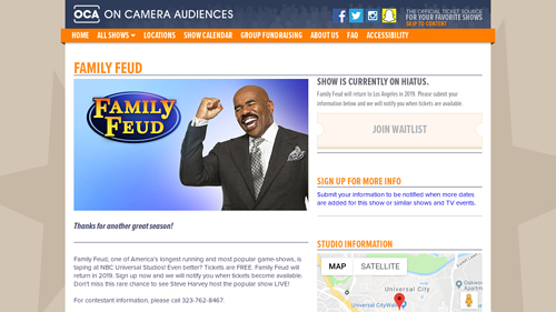 Field trip to Family Feud Taping Session